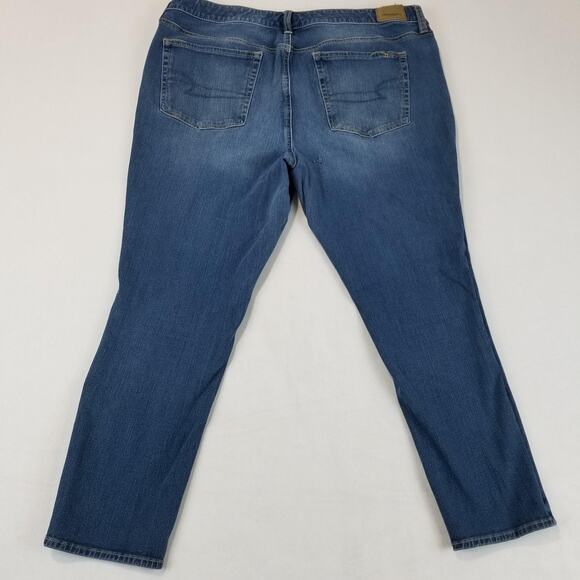 American Eagle Jeans Womens 18 Short The Dream Jean Hi-Rise Jegging Distressed - Picture 2 of 12